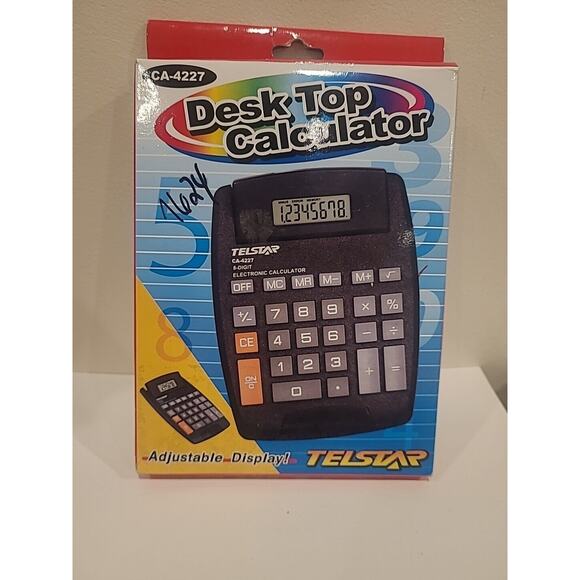 Telstar Desk Top Calculator w/ Adjustable Display Used w Original Box - Picture 1 of 9